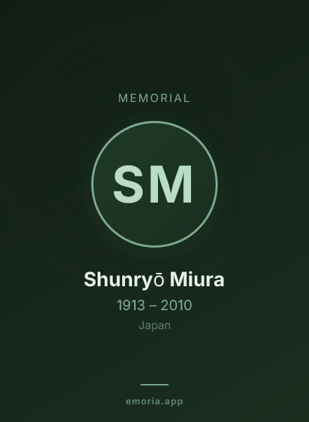 Memorial portrait of Shunryō Miura