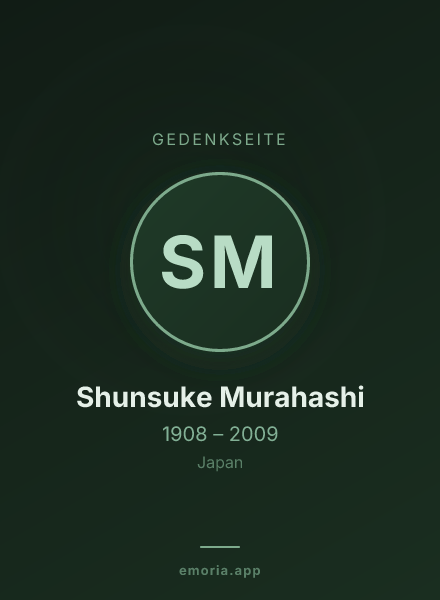 Gedenkportrait von Shunsuke Murahashi