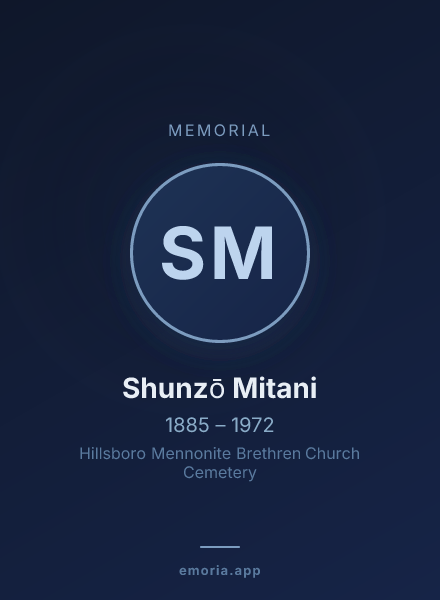 Memorial portrait of Shunzō Mitani
