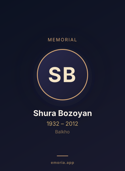 Memorial portrait of Shura Bozoyan