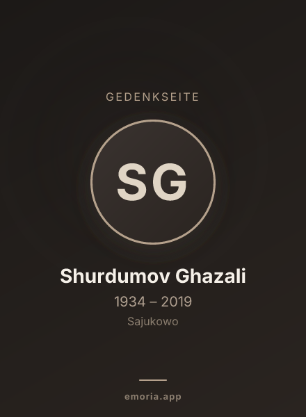 Gedenkportrait von Shurdumov Ghazali