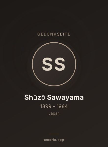 Gedenkportrait von Shūzō Sawayama