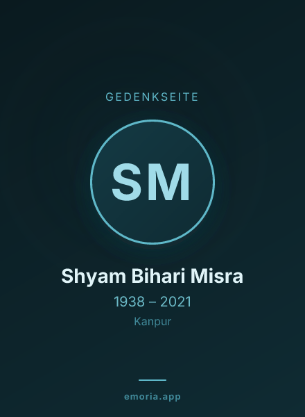 Gedenkportrait von Shyam Bihari Misra