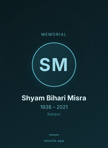 Memorial portrait of Shyam Bihari Misra