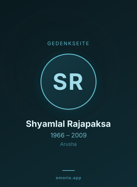 Gedenkportrait von Shyamlal Rajapaksa