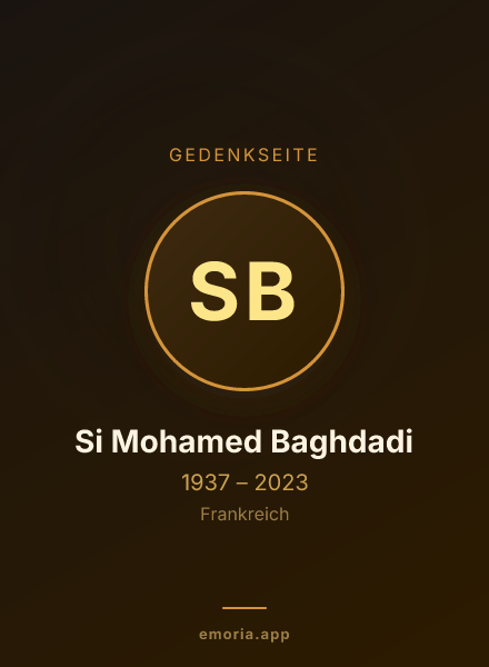 Gedenkportrait von Si Mohamed Baghdadi
