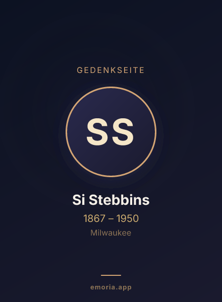 Gedenkportrait von Si Stebbins