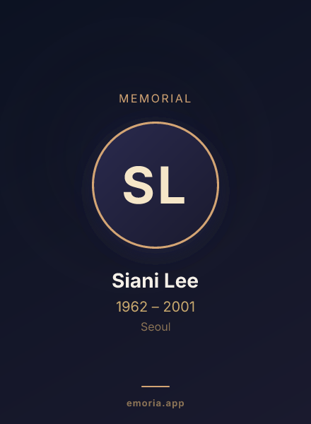 Memorial portrait of Siani Lee