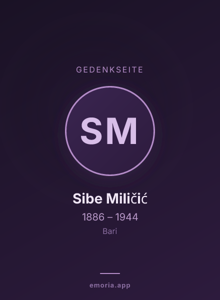 Gedenkportrait von Sibe Miličić