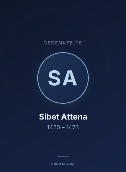 Gedenkportrait von Sibet Attena
