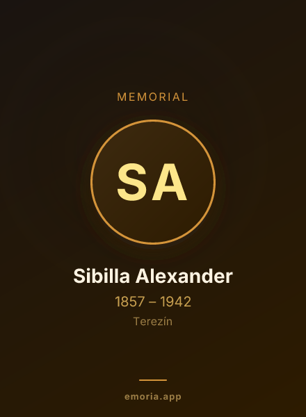 Memorial portrait of Sibilla Alexander