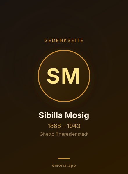 Gedenkportrait von Sibilla Mosig
