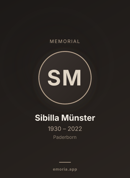Memorial portrait of Sibilla Münster