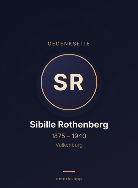 Gedenkportrait von Sibille Rothenberg