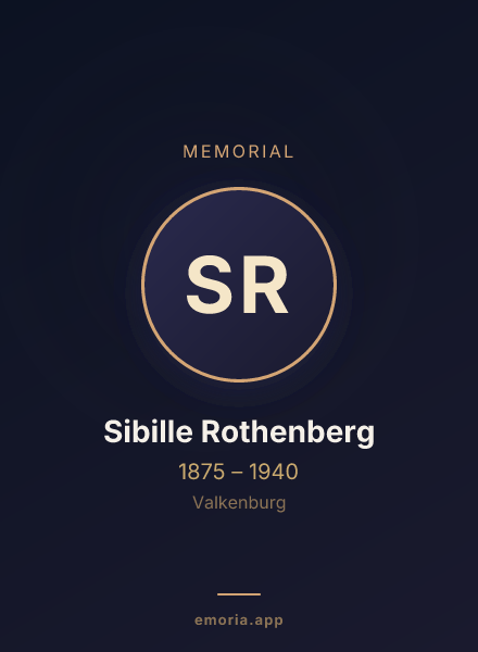 Memorial portrait of Sibille Rothenberg