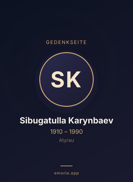 Gedenkportrait von Sibugatulla Karynbaev