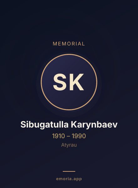 Memorial portrait of Sibugatulla Karynbaev
