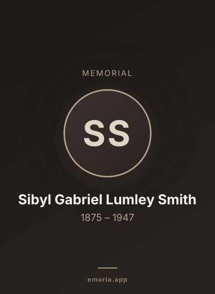 Memorial portrait of Sibyl Gabriel Lumley Smith