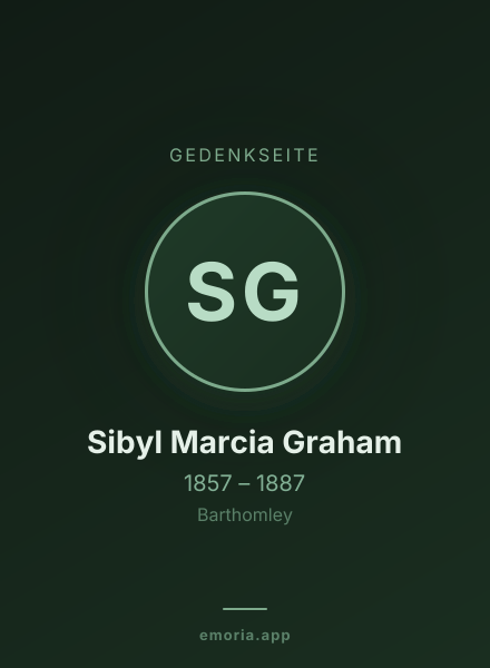 Gedenkportrait von Sibyl Marcia Graham
