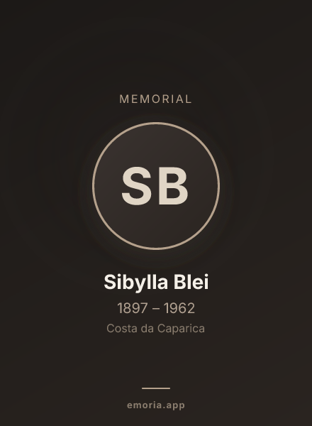 Memorial portrait of Sibylla Blei