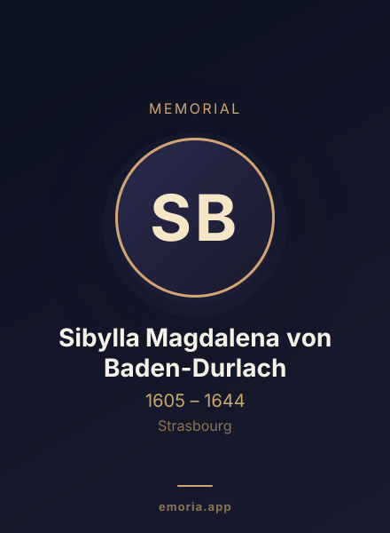Memorial portrait of Sibylla Magdalena von Baden-Durlach