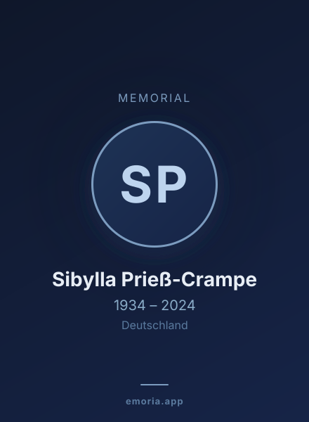 Memorial portrait of Sibylla Prieß-Crampe