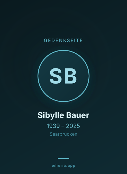 Gedenkportrait von Sibylle Bauer