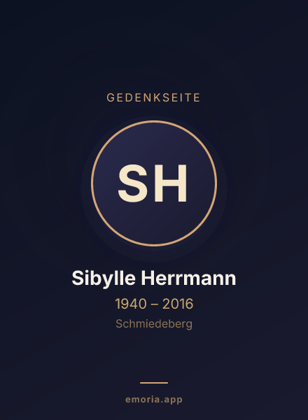 Gedenkportrait von Sibylle Herrmann
