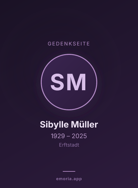 Gedenkportrait von Sibylle Müller