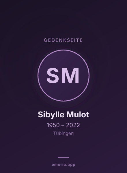 Gedenkportrait von Sibylle Mulot