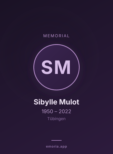 Memorial portrait of Sibylle Mulot