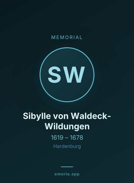 Memorial portrait of Sibylle von Waldeck-Wildungen