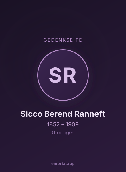 Gedenkportrait von Sicco Berend Ranneft