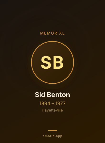 Memorial portrait of Sid Benton