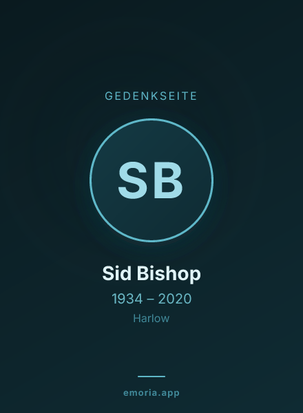 Gedenkportrait von Sid Bishop