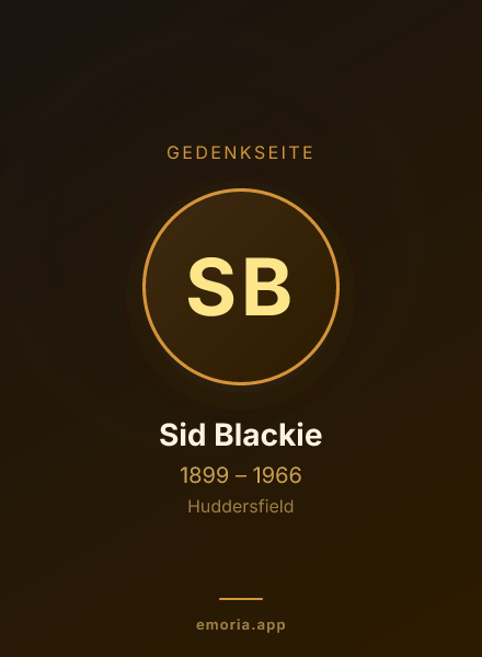 Gedenkportrait von Sid Blackie