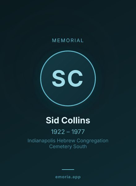 Memorial portrait of Sid Collins