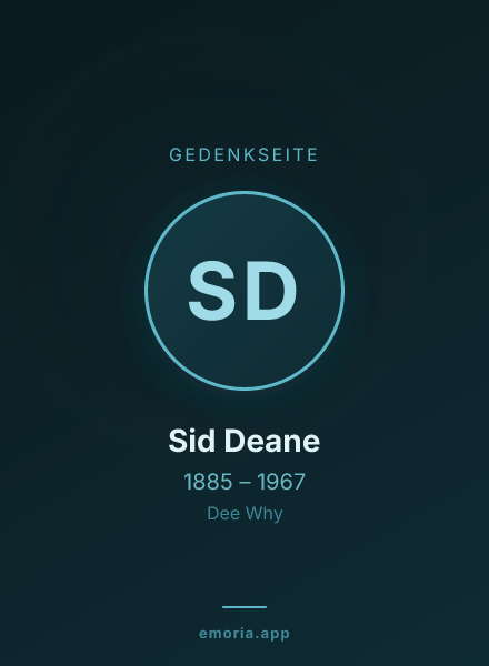 Gedenkportrait von Sid Deane