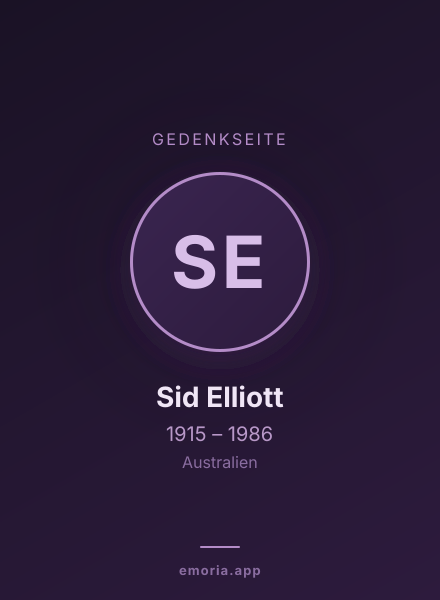 Gedenkportrait von Sid Elliott
