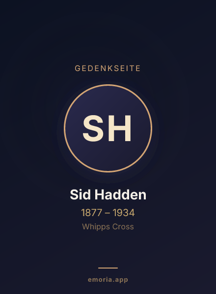 Gedenkportrait von Sid Hadden