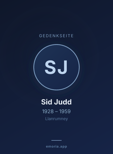 Gedenkportrait von Sid Judd