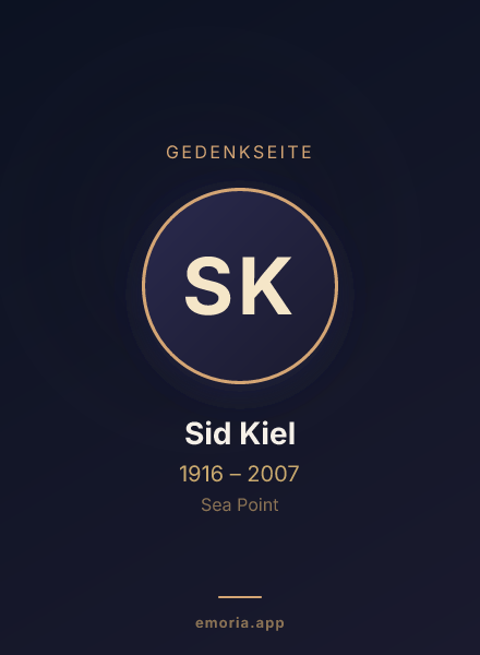 Gedenkportrait von Sid Kiel