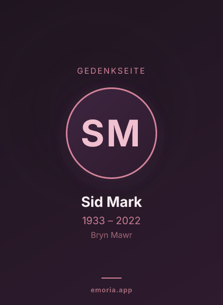 Gedenkportrait von Sid Mark