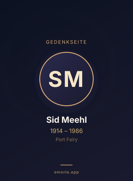 Gedenkportrait von Sid Meehl