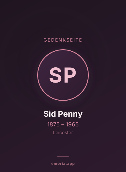 Gedenkportrait von Sid Penny