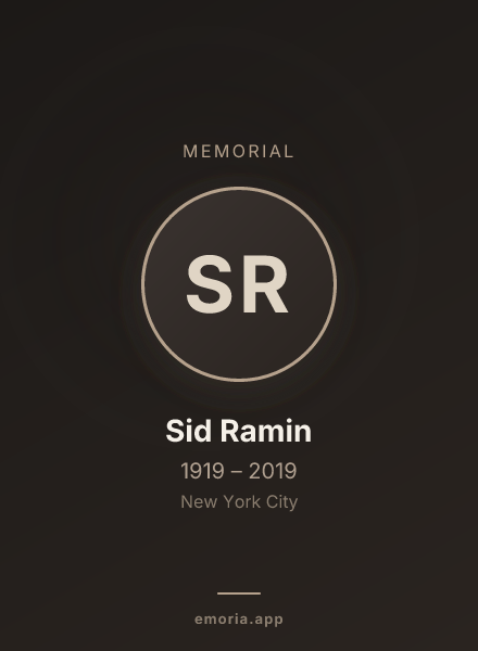 Memorial portrait of Sid Ramin