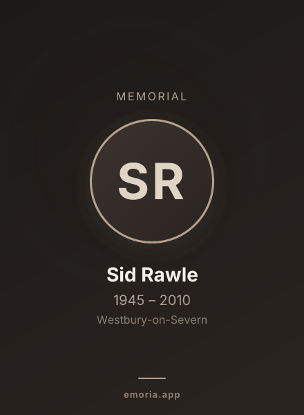 Memorial portrait of Sid Rawle