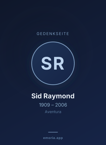 Gedenkportrait von Sid Raymond