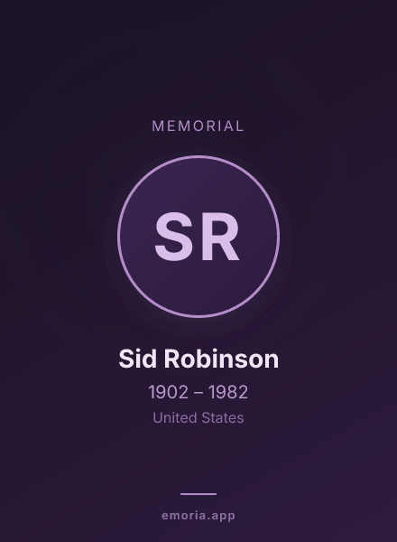 Memorial portrait of Sid Robinson