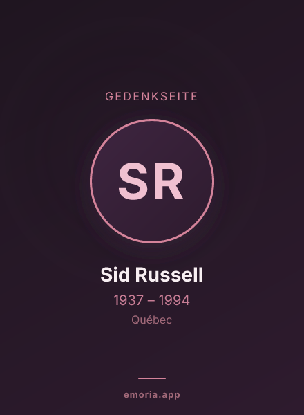 Gedenkportrait von Sid Russell
